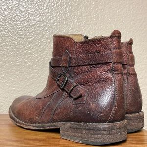 Frye Jayden Cross Strap Motorcycle Ankle  Boots Size 8B